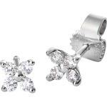 Silberne Elegante Moncara Diamant Ohrringe aus Weißgold mit Diamant für Damen 