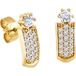 Goldene Moncara Diamant Ohrringe aus Gelbgold mit Diamant für Damen 