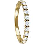 Moncara Damen Ring, 585er Gelbgold mit 11 Diamanten, gold