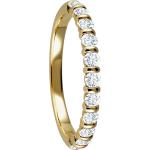 Goldene Elegante Goldringe aus Gold mit Diamant für Damen Größe 58 
