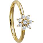 MONCARA Damen Ring, 585er Gelbgold mit 8 Diamanten, zus. ca. 0,25 ct, gold