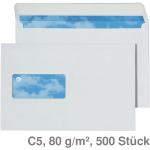 Weiße Briefumschläge mit Fenster DIN C5 