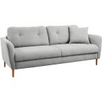 MONDO Sofa 3-Sitzer SMILDA Matrix silver - B. 212 cm - Stoffbezug