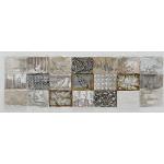 Silberne Antike Rechteckige Leinwandbilder aus Massivholz 