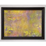 Gelbe Impressionistische Claude Monet Kunstdrucke aus Papier mit Rahmen 