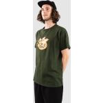 Reduzierte Grüne Streetwear T-Shirts mit Skater-Motiv aus Baumwolle für Herren Größe XL 