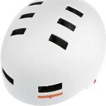 Mongoose Urban Hartschalen-Helm für Jugendliche/Erwachsene für Roller, BMX, zum Radfahren und Skateboarden, Herren und Damen, Kinder ab 8 Jahren, Weiß/Orange, Größe L, 60–62 cm