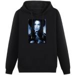 Monica Bellucci 1 Men's Warm Hoodie Fluffy Pullover Long Sleeve Sweatshirt with Two Pocket Size L