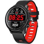 Rote Wasserdichte Smartwatches mit Touchscreen-Zifferblatt mit Anruf-Funktion mit Bluetooth zum Sport 