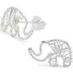 Silberne Elefanten Ohrringe aus Silber für Damen 