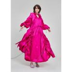 Reduzierte Rosa Bestickte Maxi Sommerkleider aus Viskose für Damen Einheitsgröße 