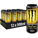 Monster Energy Rehab Lemon, 12x500 ml, Einweg-Dose – Energy Iced Tea mit Zitronengeschmack