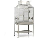 Montana Cages Vogelkäfig »Madeira II - Platinum«, Sittichkäfig, Käfig, Voliere für Sittiche waagerechte Verdrahtung & Anflugklappe, grau
