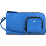 Blaue Montblanc Brieftaschen mit Reißverschluss 