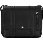 Schwarze Montblanc Messenger Bags & Kuriertaschen aus Leder mit Laptopfach mini 