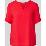 Rote MONTEGO V-Ausschnitt V-Shirts aus Viskose für Damen Größe L 