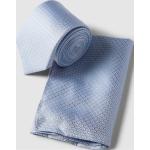 Blaue Monti Krawatten-Sets aus Seide für Herren Einheitsgröße 