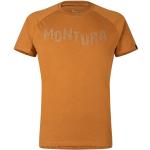 Reduzierte Orange Langärmelige Montura Bio T-Shirts aus Baumwolle für Herren Größe S 