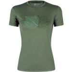 Reduzierte Olivgrüne Sportliche Langärmelige Montura T-Shirts aus Wolle für Damen Größe S 
