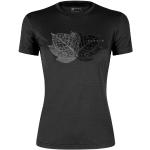 Reduzierte Schwarze Sportliche Langärmelige Montura T-Shirts aus Wolle für Damen Größe S 