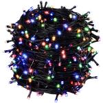 Bunte LED Lichterketten mit Weihnachts-Motiv aus Leder 