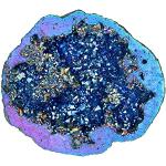 mookaitedecor Quarz Geode Stein Titan beschichtet natürlichen Bergkristall Cluster für Reiki Heilung Meditation Haus Decor 100-200g, Mehrfarbig