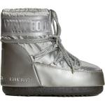 Silberne Moon Boot Classic Bio Damenstiefel mit Schnürsenkel aus Leder Größe 35 für den für den Winter 