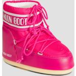 Reduzierte Pinke Moon Boot Icon Bio Damenstiefel mit Schnürsenkel aus Leder Größe 41 für den für den Winter 