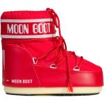 Reduzierte Rote Moon Boot Icon Bio Damenstiefel mit Schnürsenkel aus Leder Größe 41 für den für den Winter 