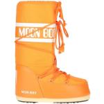 Reduzierte Orange Moon Boot Icon Runde Damenstiefel mit Schnürsenkel aus Kunstleder Gefüttert Größe 41 für den für den Winter 