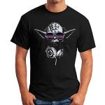 Schwarze Star Wars Yoda T-Shirts für Herren Größe 5 XL 