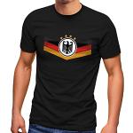 Schwarze Europameisterschaft Deutschland T-Shirts mit Vogel-Motiv aus Baumwolle für Herren Größe 4 XL 