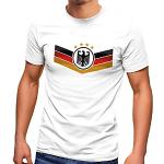 Weiße Europameisterschaft Deutschland T-Shirts mit Vogel-Motiv aus Baumwolle für Herren Größe 4 XL 