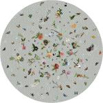 Hellgraue Runde Runde Teppiche 250 cm mit Vogel-Motiv aus Polyamid 