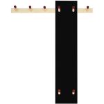 Schwarze Moormann Kleiderhaken für Kinder aus Holz Breite 100-150cm, Höhe 100-150cm, Tiefe 0-50cm 