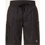 Schwarze Moose Knuckles Cargo-Shorts mit Reißverschluss aus Mesh für Herren Übergrößen 