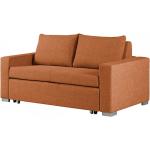 mooved Schlafsofa Latina 2-Sitzer Orange Webstoff 150x90x90 cm (BxHxT) mit Schlaffunktion/Bettkasten Modern