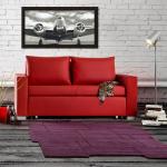 Rote Moderne Mooved Möbel Breite 150-200cm, Höhe 50-100cm, Tiefe 50-100cm für 2 Personen 