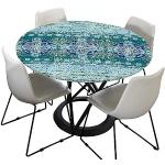 Türkise Maritime Runde eckige Tischdecken 120 cm aus Polyester 