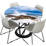 Silbergraue Maritime Runde eckige Tischdecken 90 cm aus Polyester 