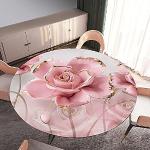 Pinke Blumenmuster Maritime Runde eckige Tischdecken 90 cm aus Polyester 