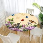 Blumenmuster Maritime Runde eckige Tischdecken 120 cm mit Insekten-Motiv aus Polyester 