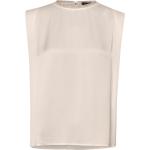 Weiße Business MORE & MORE Rundhals-Ausschnitt Festliche Blusen mit Glitzer aus Satin für Damen Größe L für den für den Sommer 