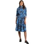Blaue Blumenmuster MORE & MORE Mini Minikleider & kurze Kleider aus Denim für Damen Größe XS 