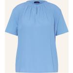 Blaue MORE & MORE Blusenshirts & Schlusen mit Knopf aus Jersey für Damen Größe L für den für den Sommer 