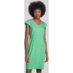 Hellgrüne Business MORE & MORE Mini V-Ausschnitt Taillierte Kleider für Damen Größe XS 