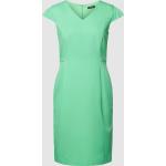 Hellgrüne Business MORE & MORE Mini V-Ausschnitt Taillierte Kleider für Damen Größe L 