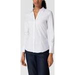 Offwhitefarbene Unifarbene MORE & MORE Hemdblusen aus Baumwollmischung für Damen Größe L 