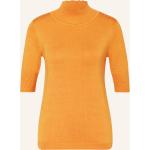 Reduzierte Orange MORE & MORE Stehkragen Strickshirts aus Polyamid für Damen Größe M 