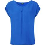 Blaue MORE & MORE V-Ausschnitt T-Shirts für Damen Größe M 